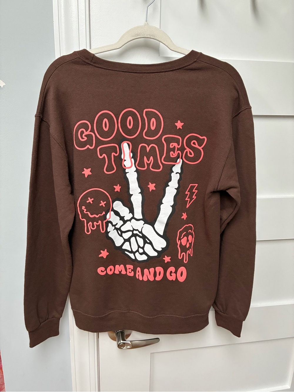Good Times Brown Graphic Sweatshirt relaxed fit size small